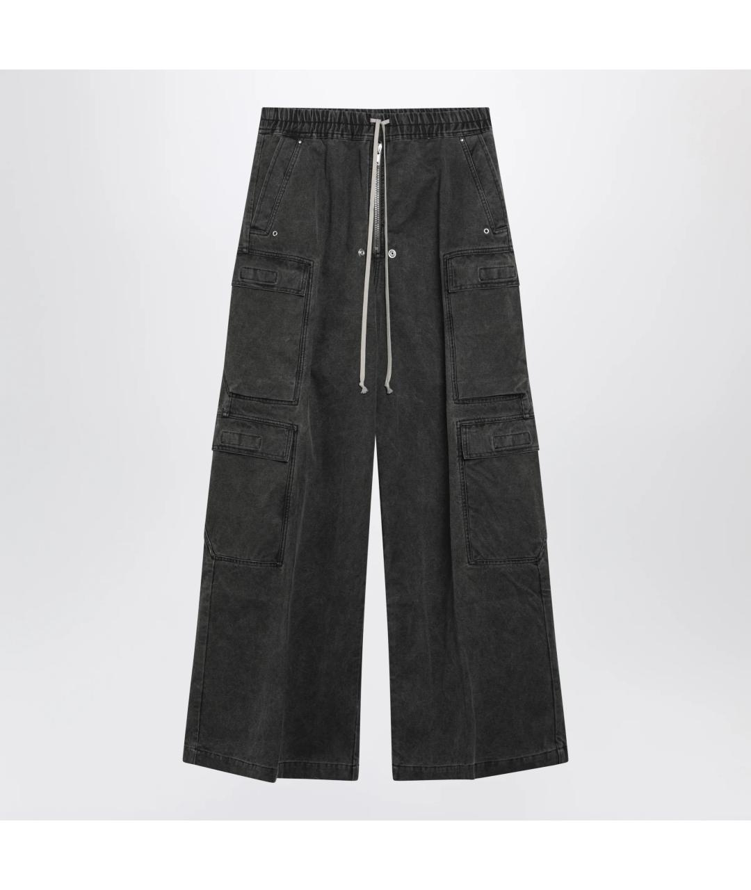 RICK OWENS DRKSHDW Мульти хлопковые повседневные брюки, фото 3