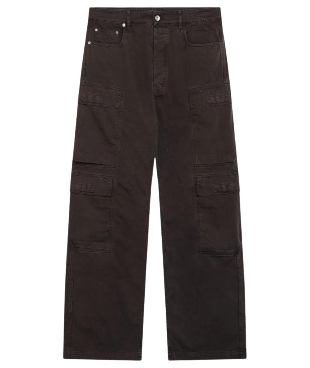 RICK OWENS DRKSHDW Коричневые хлопковые прямые джинсы, фото 1
