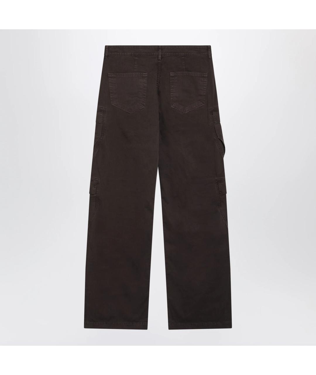 RICK OWENS DRKSHDW Коричневые хлопковые прямые джинсы, фото 2
