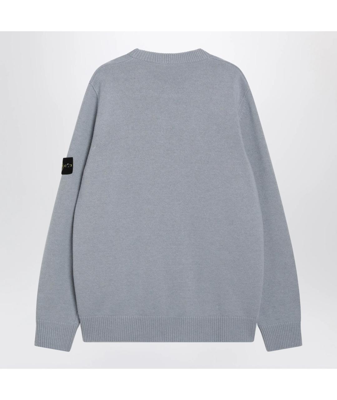 STONE ISLAND Серый шерстяной джемпер / свитер, фото 2