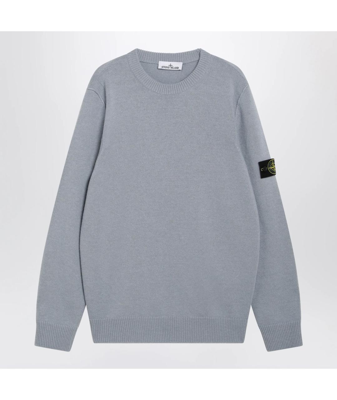 STONE ISLAND Серый шерстяной джемпер / свитер, фото 3