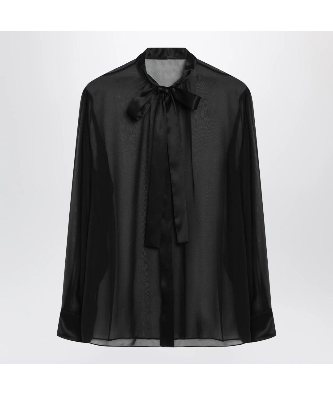 DOLCE&GABBANA Черная шелковая блузы, фото 3
