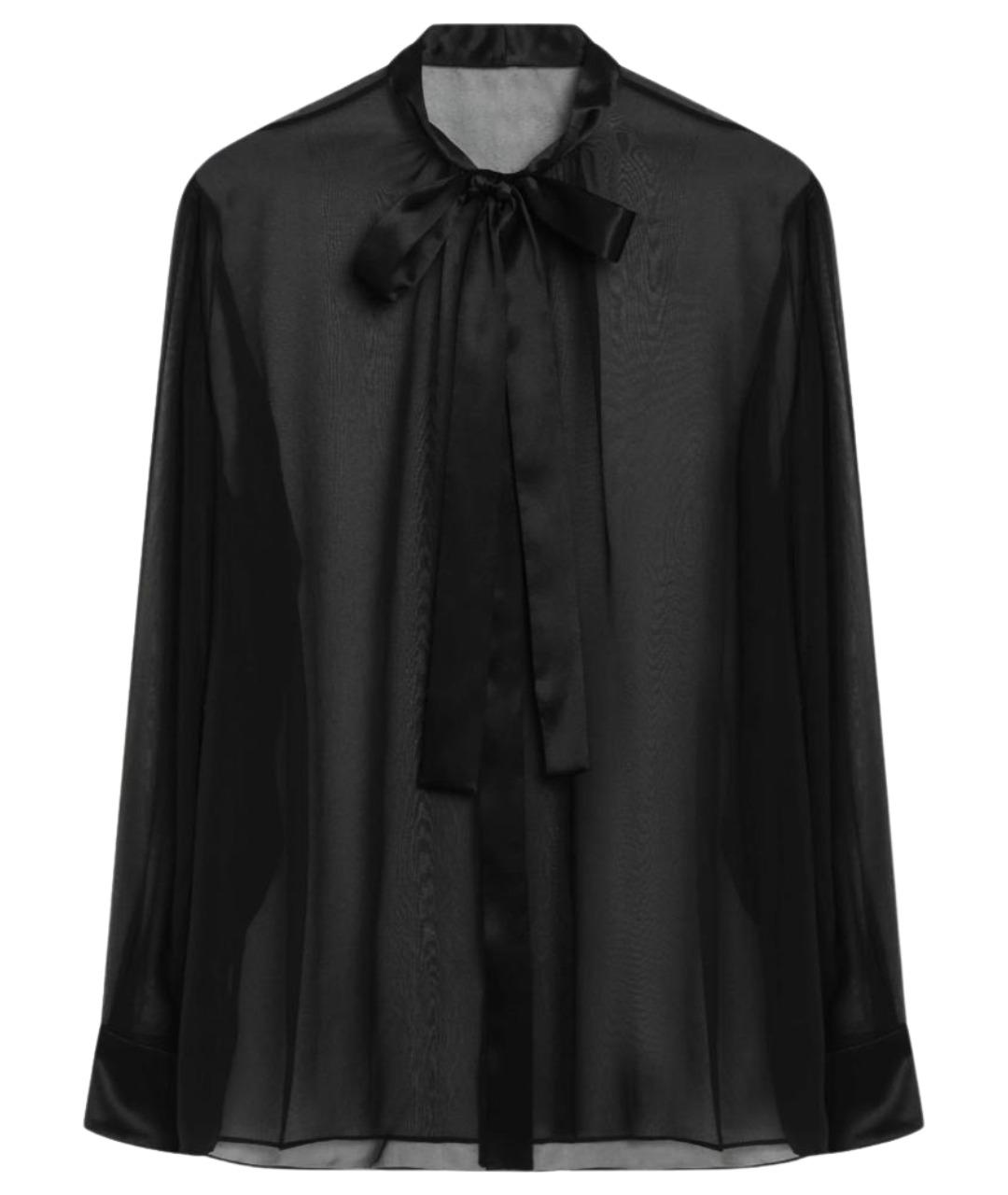 DOLCE&GABBANA Черная шелковая блузы, фото 1