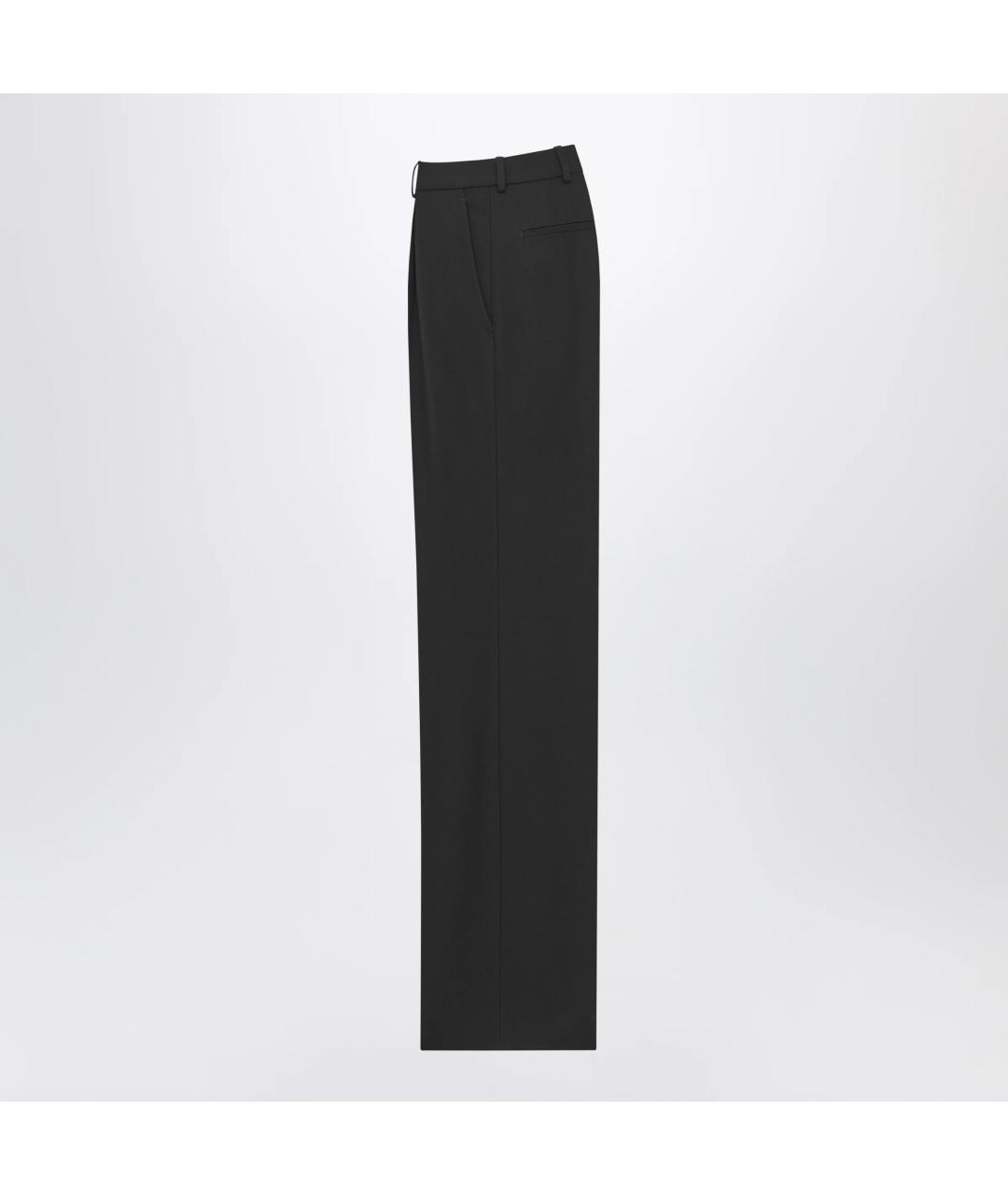 SAINT LAURENT Черные шерстяные брюки широкие, фото 2