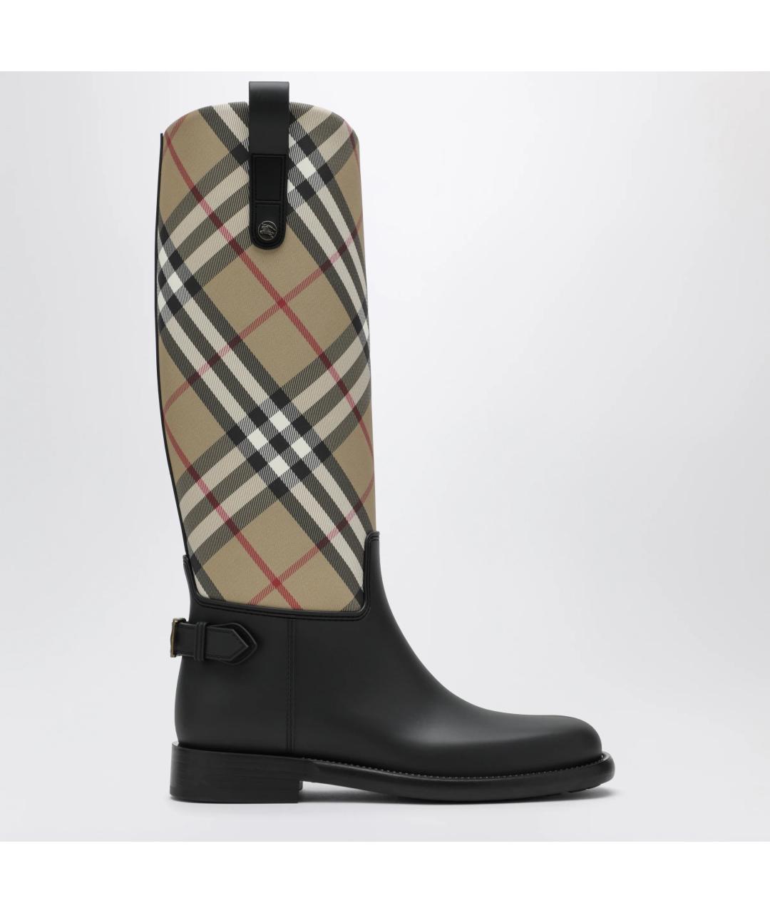 BURBERRY Бежевые синтетические сапоги, фото 3