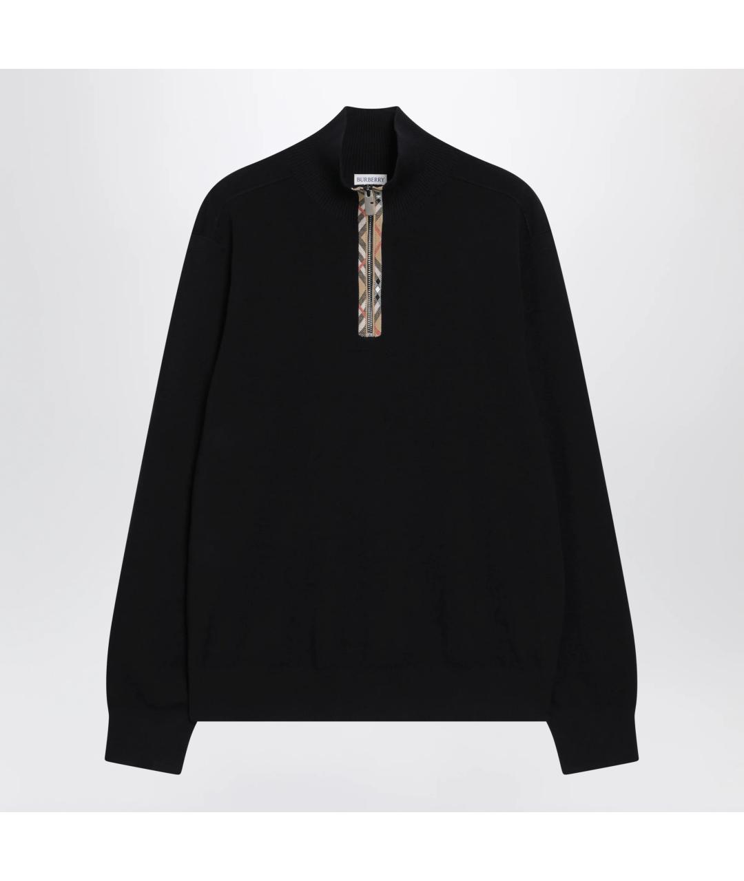 BURBERRY Темно-синий шерстяной джемпер / свитер, фото 3