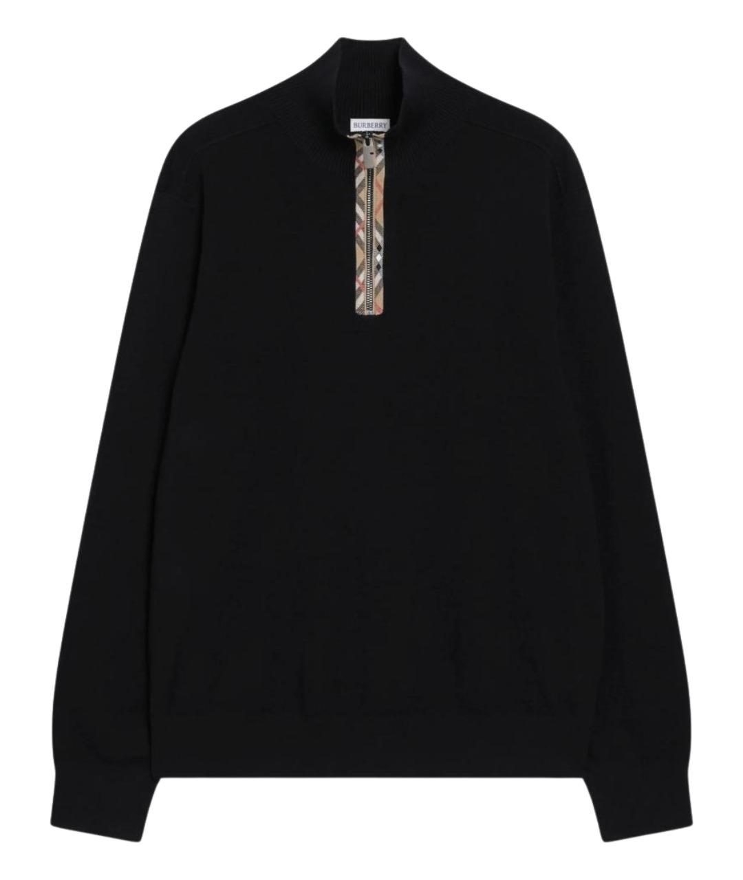 BURBERRY Темно-синий шерстяной джемпер / свитер, фото 1