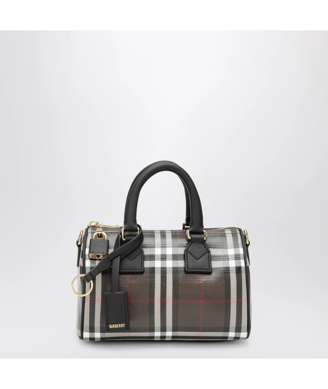BURBERRY Коричневая сумка тоут из канвы, фото 3