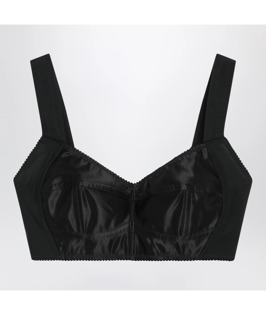 DOLCE&GABBANA Черная полиамидовая майка, фото 3
