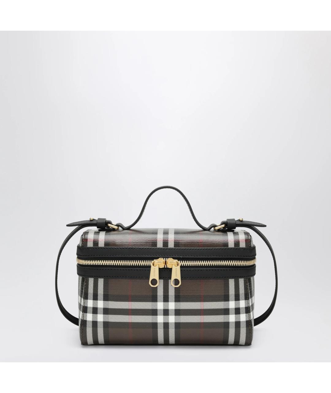 BURBERRY Коричневая сумка через плечо из канвы, фото 3