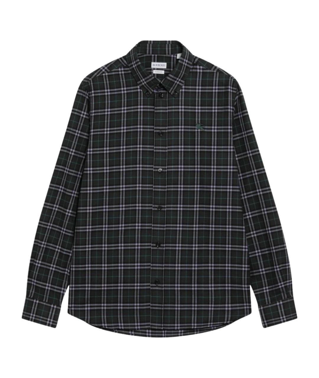 BURBERRY Зеленая хлопковая кэжуал рубашка, фото 1