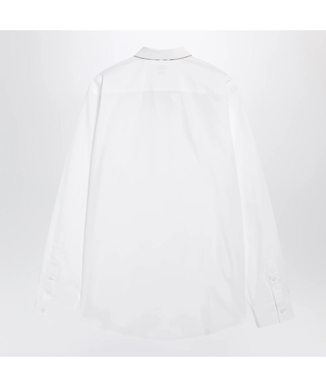 BURBERRY Белая хлопковая классическая рубашка, фото 2