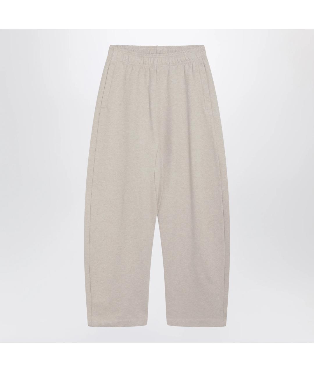 JACQUEMUS Бежевые хлопковые спортивные брюки и шорты, фото 3