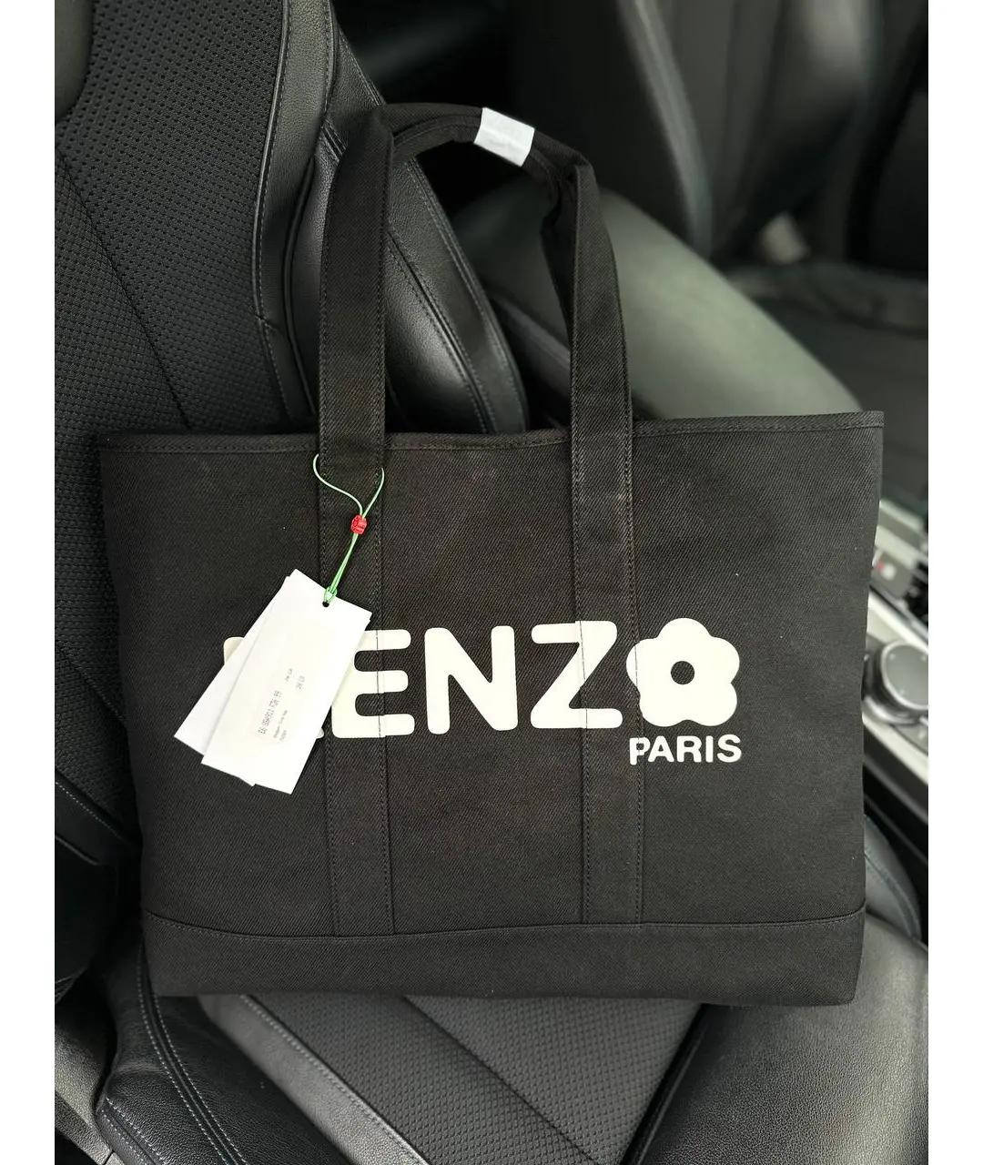 KENZO Черная сумка тоут, фото 5
