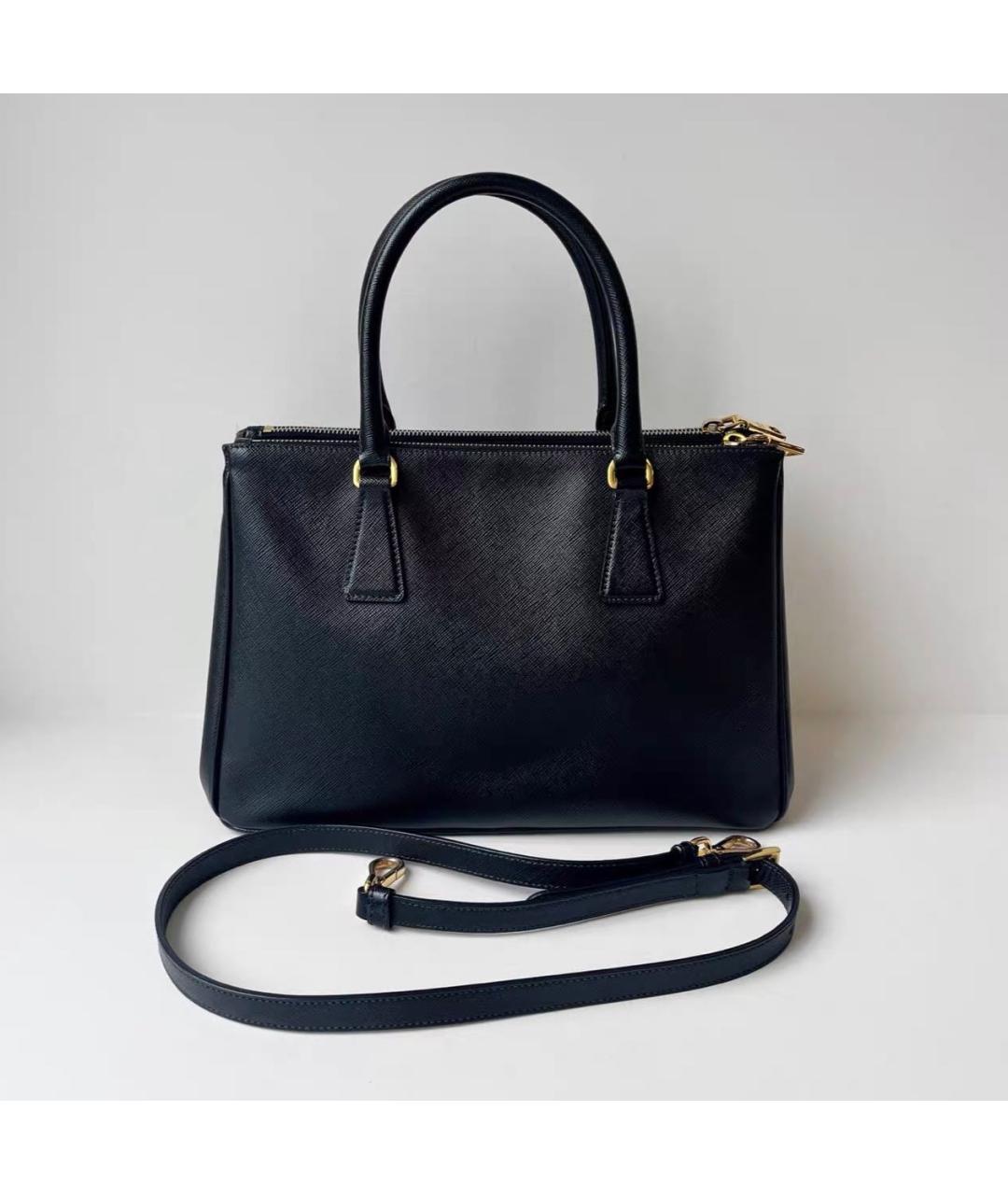 PRADA Черная кожаная сумка тоут, фото 2