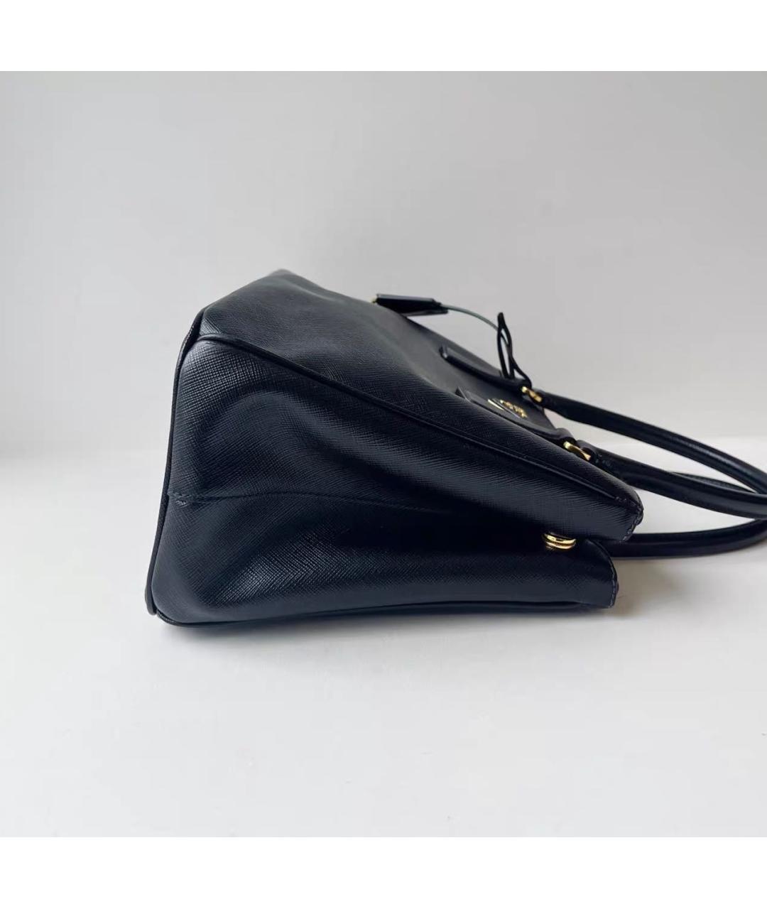 PRADA Черная кожаная сумка тоут, фото 5