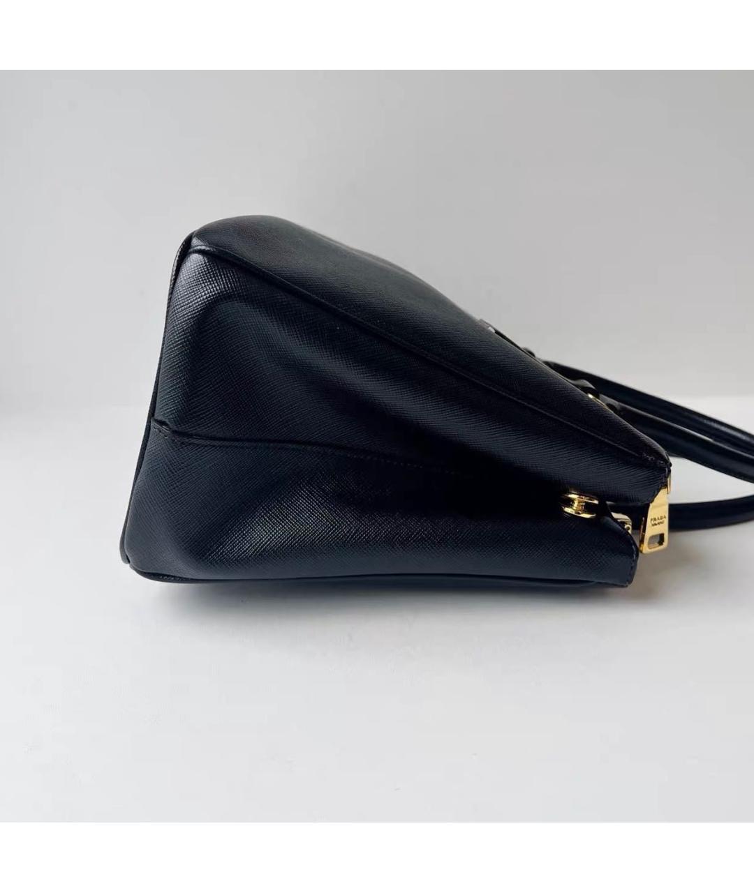 PRADA Черная кожаная сумка тоут, фото 7