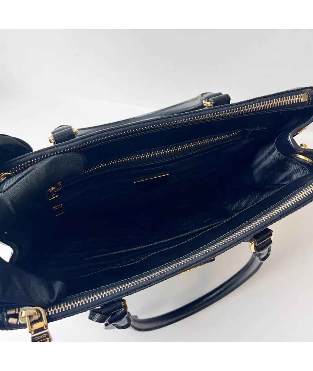 PRADA Черная кожаная сумка тоут, фото 8