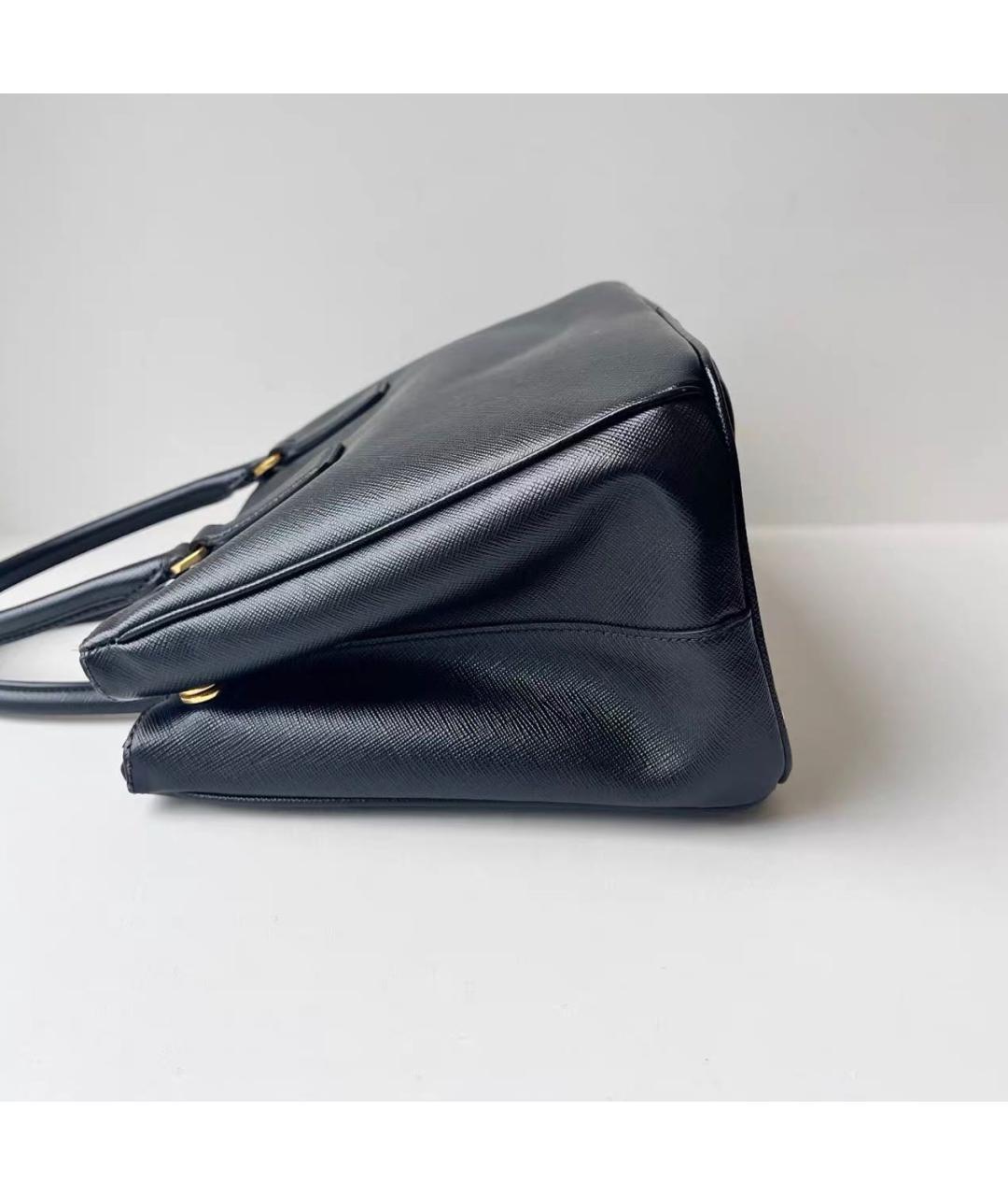 PRADA Черная кожаная сумка тоут, фото 6