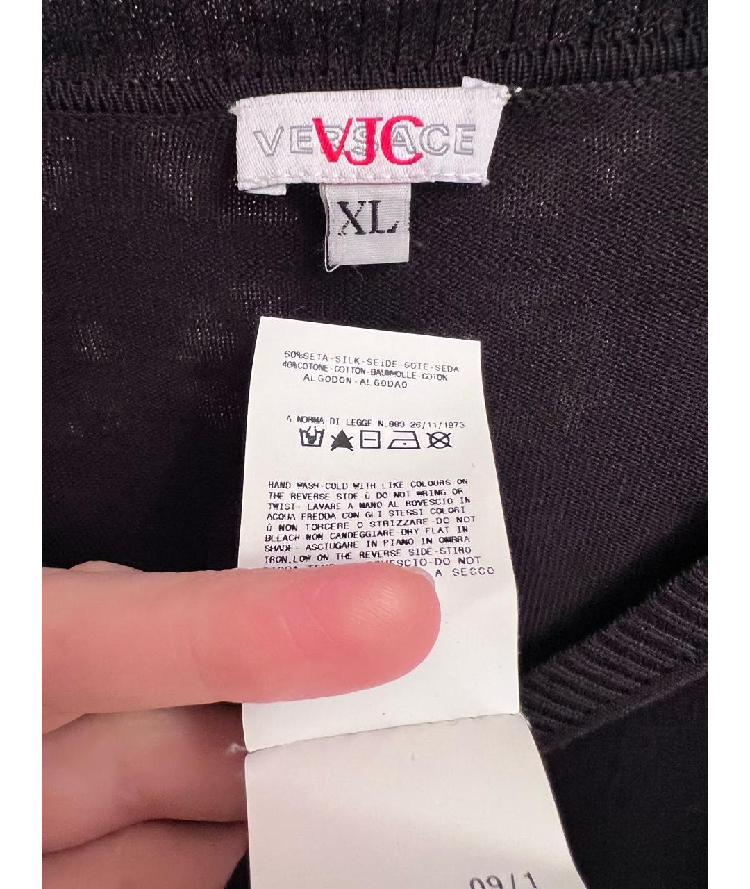 VERSACE JEANS COUTURE Черный шелковый джемпер / свитер, фото 3
