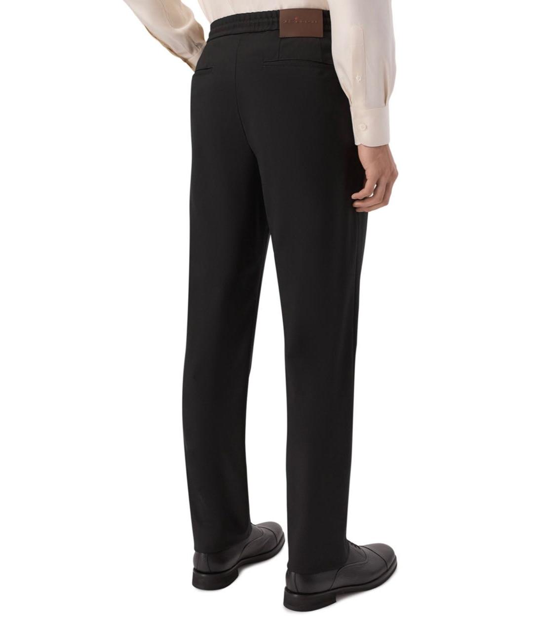 KITON Черные шерстяные повседневные брюки, фото 3