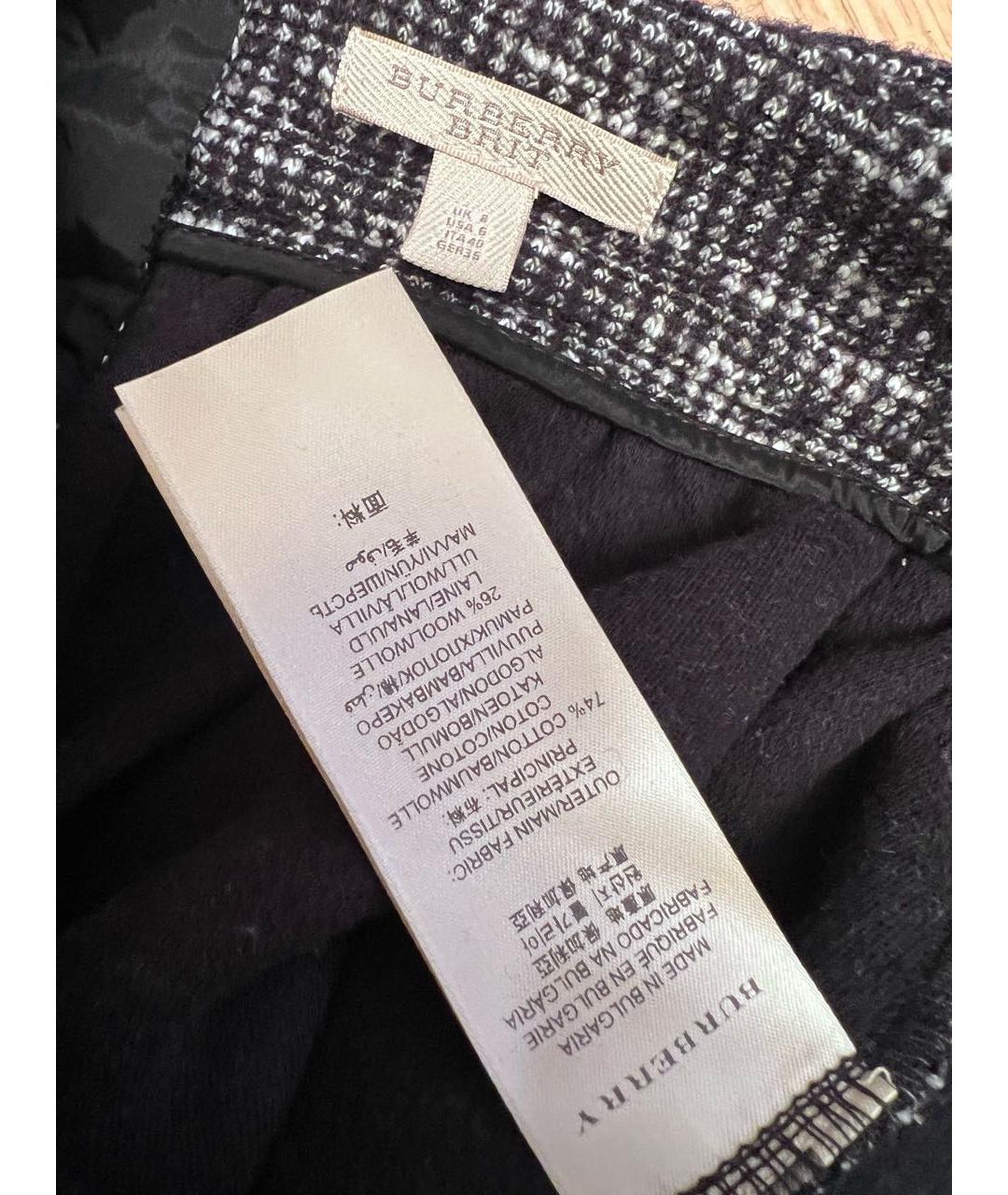 BURBERRY Черная юбка мини, фото 3