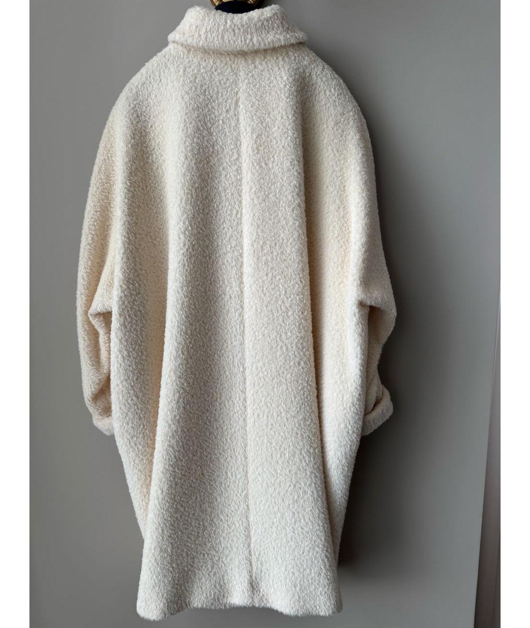 MAX MARA STUDIO Белое шерстяное пальто, фото 2