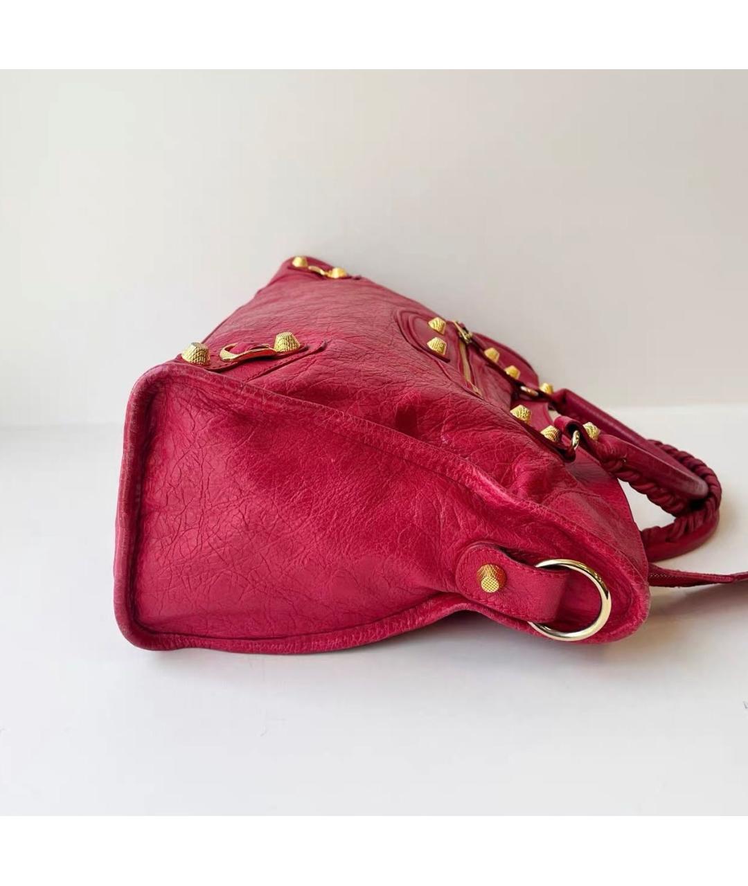 BALENCIAGA Красная кожаная сумка тоут, фото 5