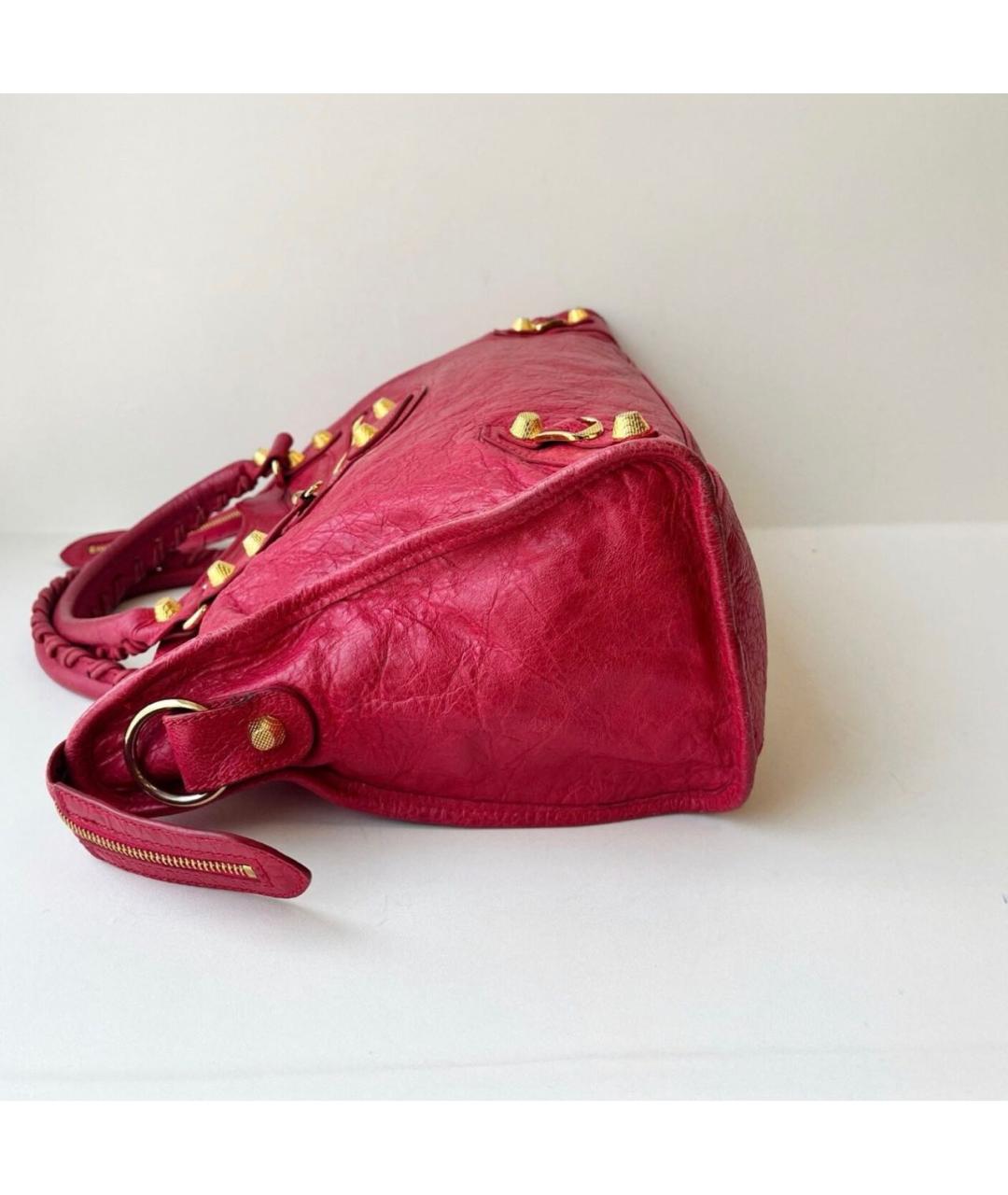 BALENCIAGA Красная кожаная сумка тоут, фото 3