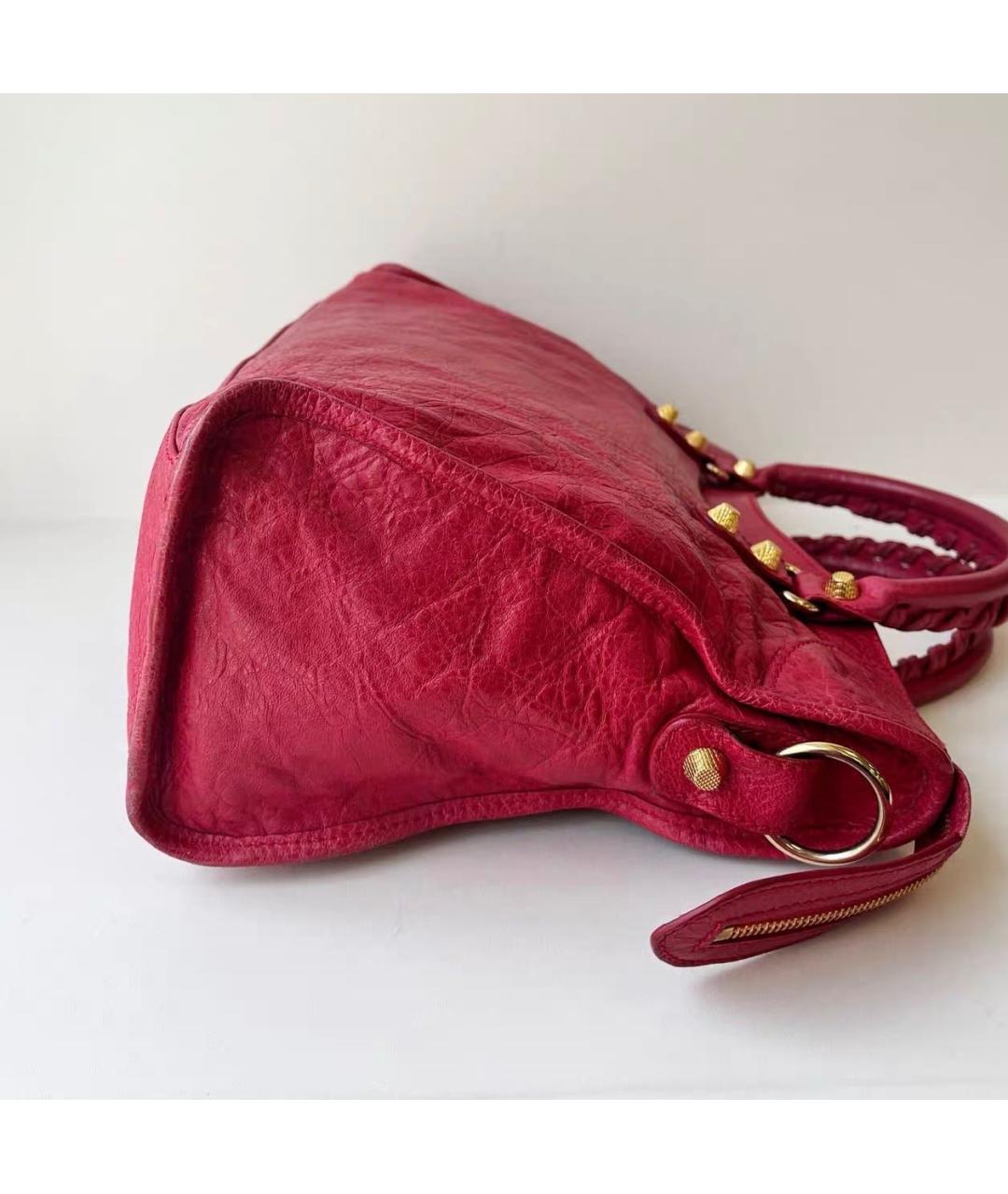 BALENCIAGA Красная кожаная сумка тоут, фото 7