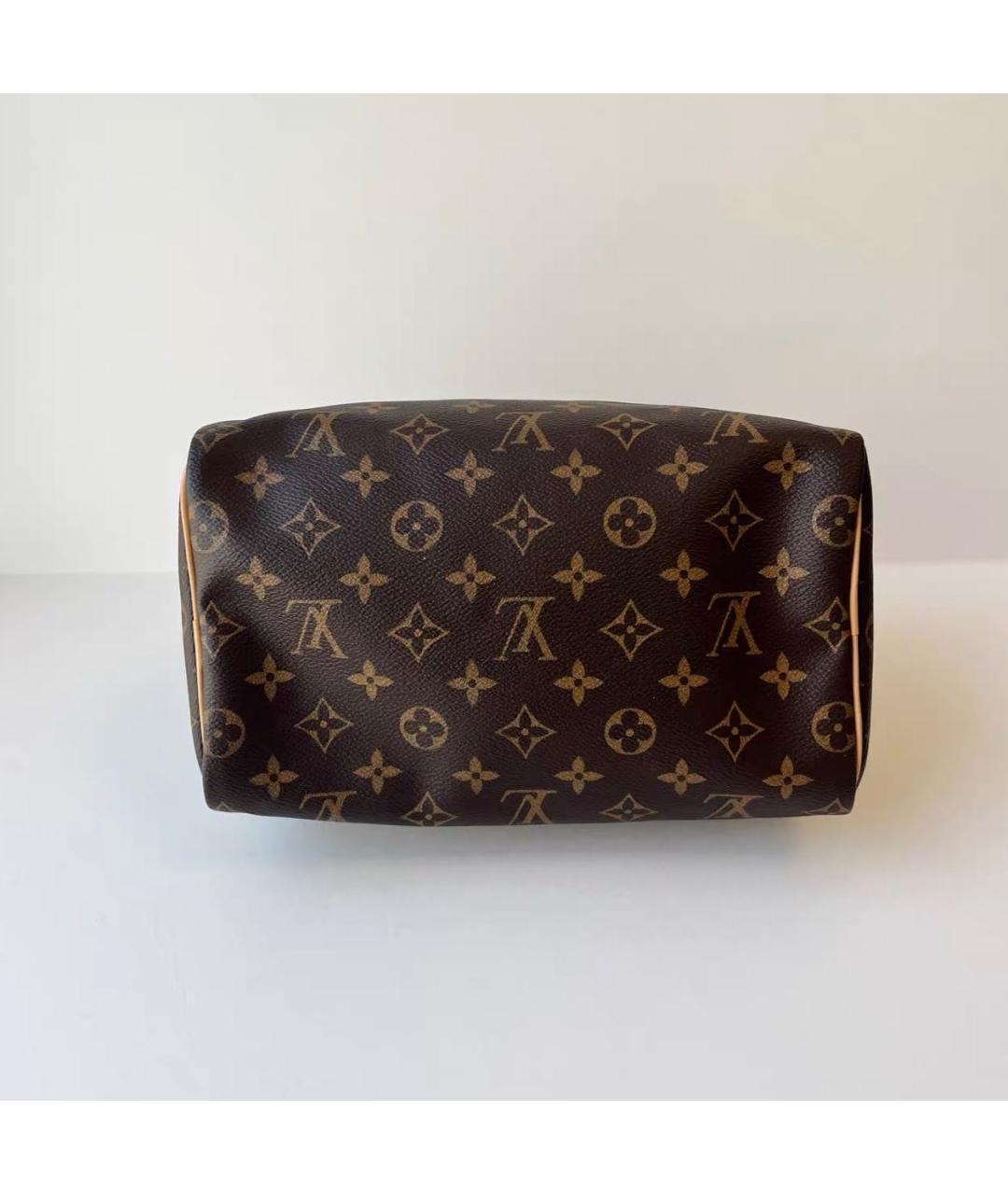 LOUIS VUITTON Коричневая сумка с короткими ручками из канвы, фото 4