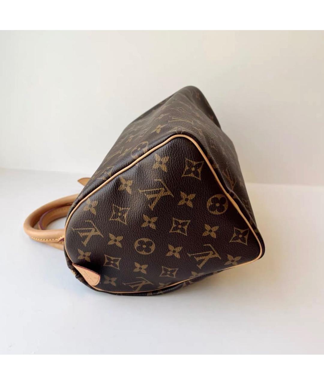 LOUIS VUITTON Коричневая сумка с короткими ручками из канвы, фото 6