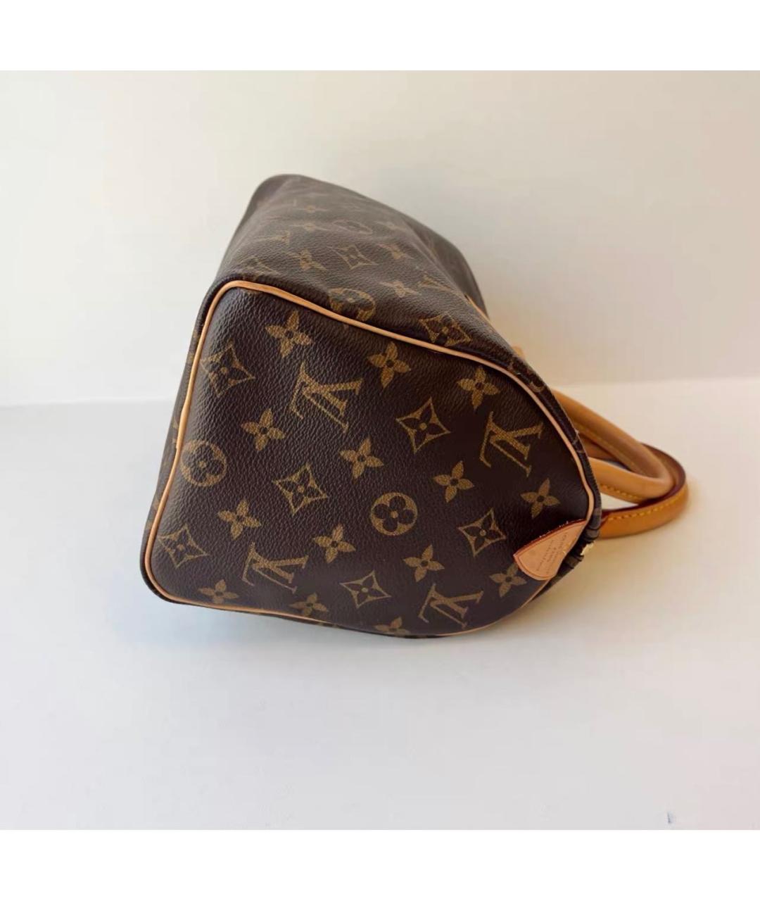 LOUIS VUITTON Коричневая сумка с короткими ручками из канвы, фото 5