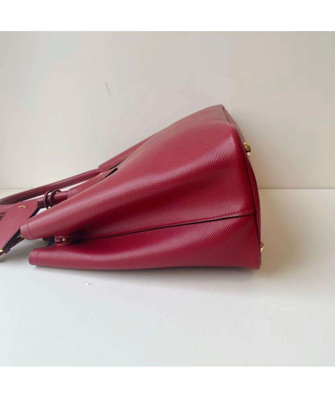 PRADA Красная кожаная сумка тоут, фото 4