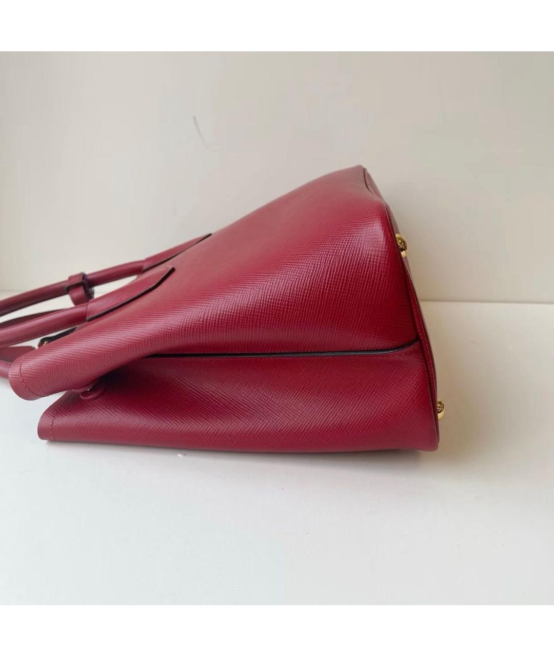 PRADA Красная кожаная сумка тоут, фото 6