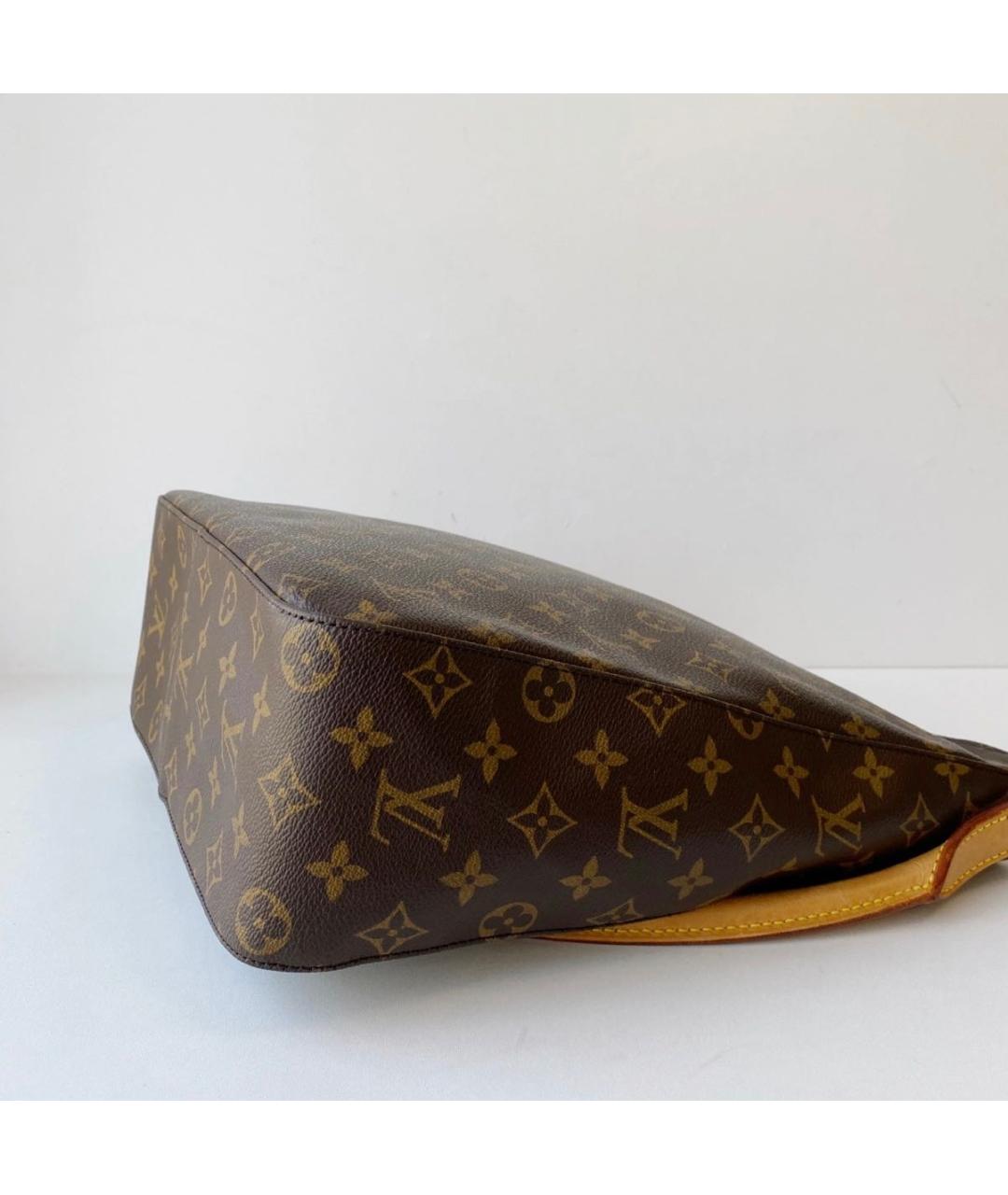 LOUIS VUITTON Коричневая сумка тоут из канвы, фото 5
