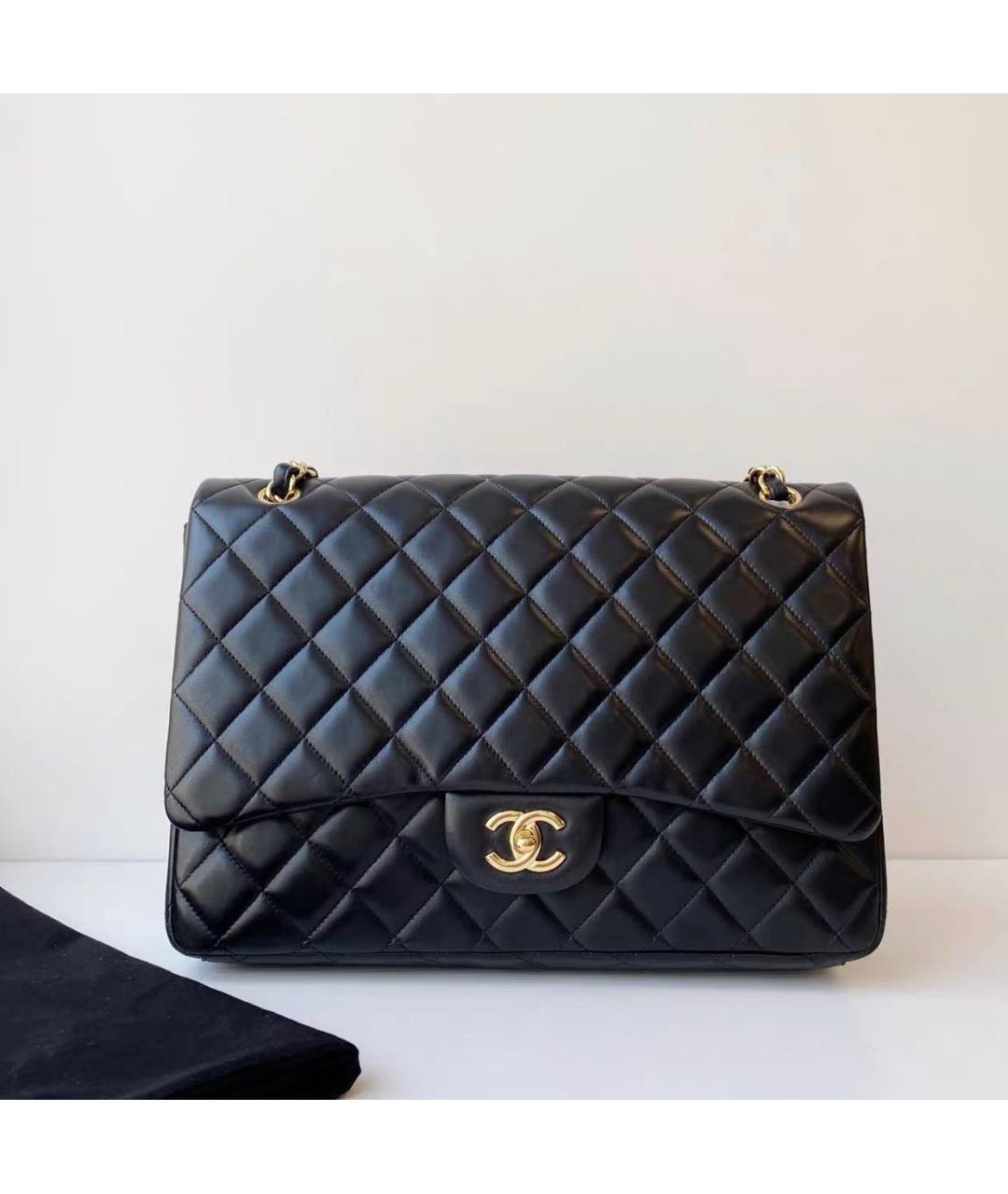 CHANEL Черная кожаная сумка тоут, фото 9