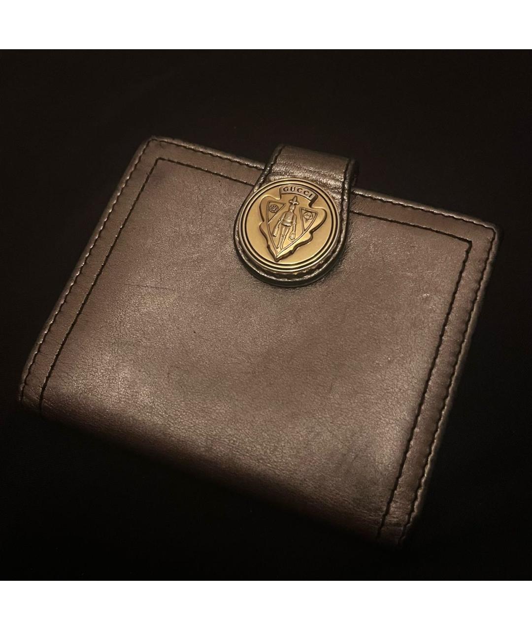GUCCI Золотой кожаный кошелек, фото 6