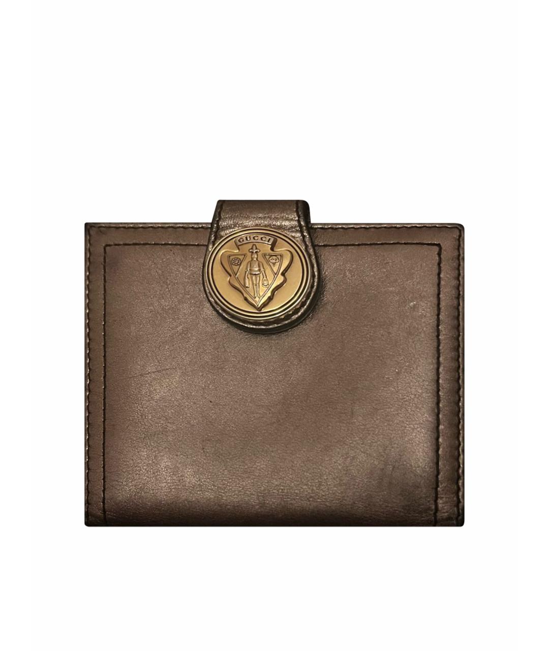 GUCCI Золотой кожаный кошелек, фото 1