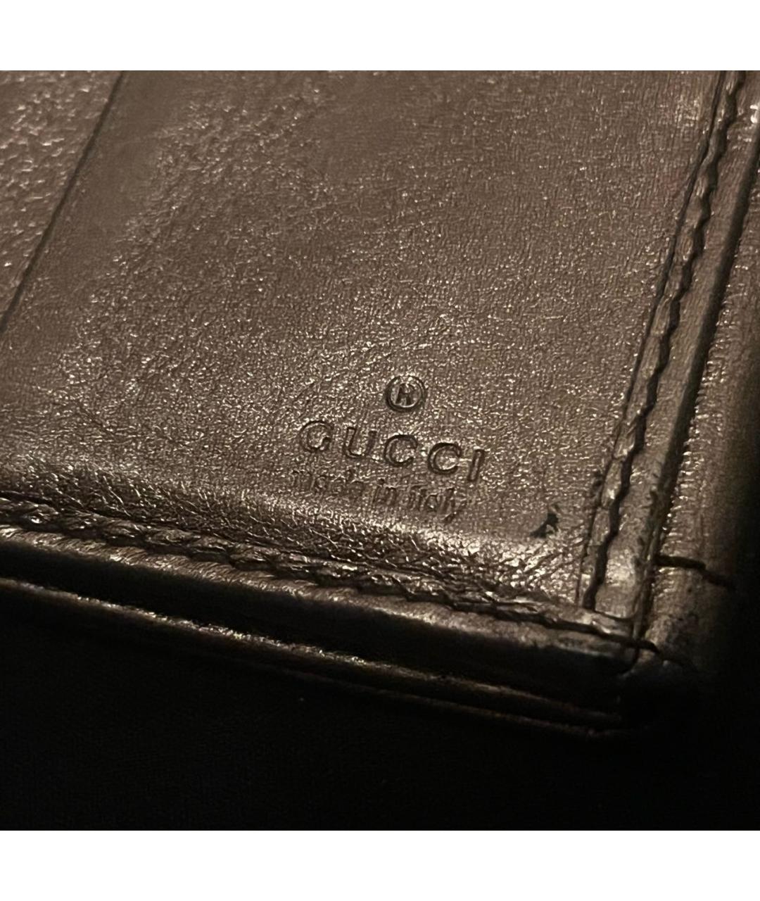 GUCCI Золотой кожаный кошелек, фото 4