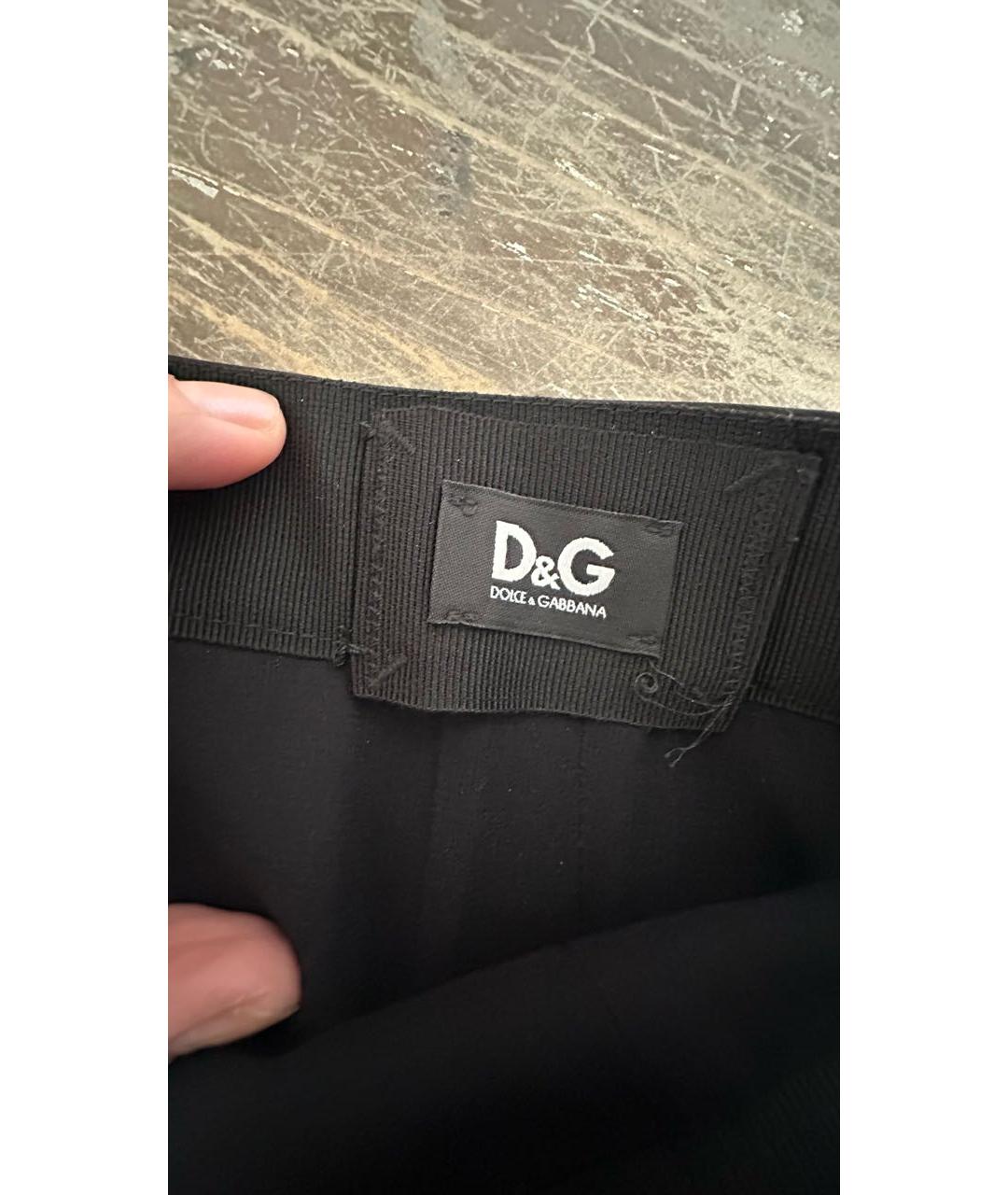 DOLCE&GABBANA Черная ацетатная юбка миди, фото 3