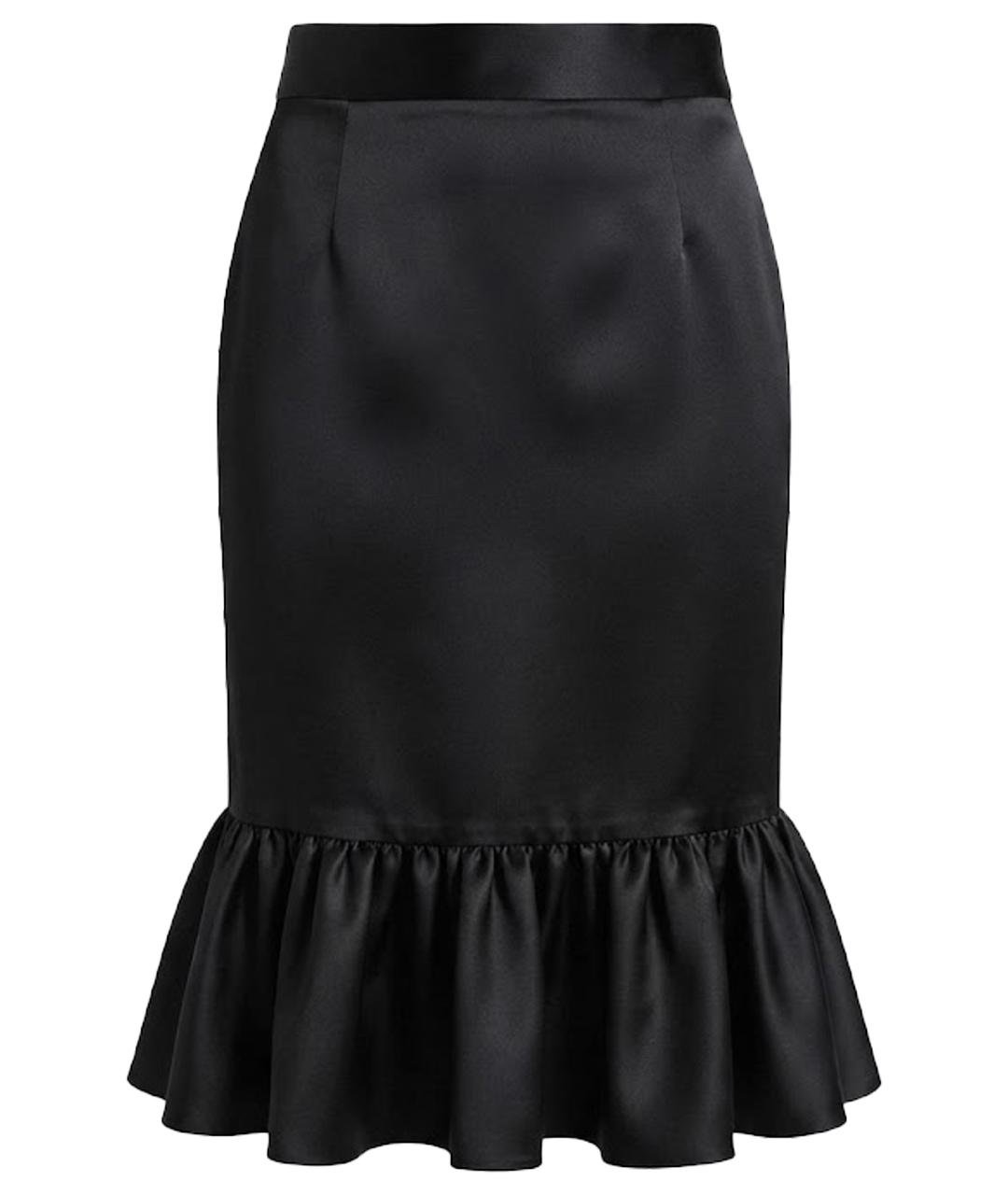 DOLCE&GABBANA Черная ацетатная юбка миди, фото 1