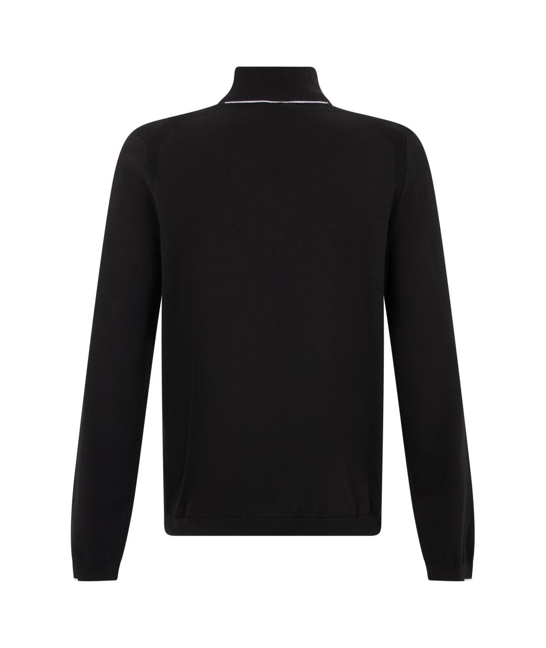 HUGO BOSS Черный хлопковый джемпер / свитер, фото 2