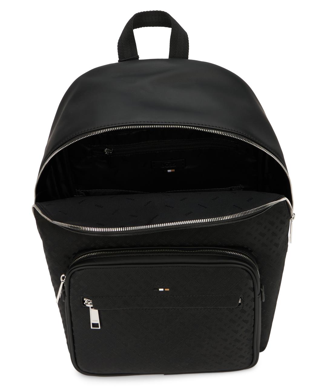 HUGO BOSS Черный синтетический рюкзак, фото 5
