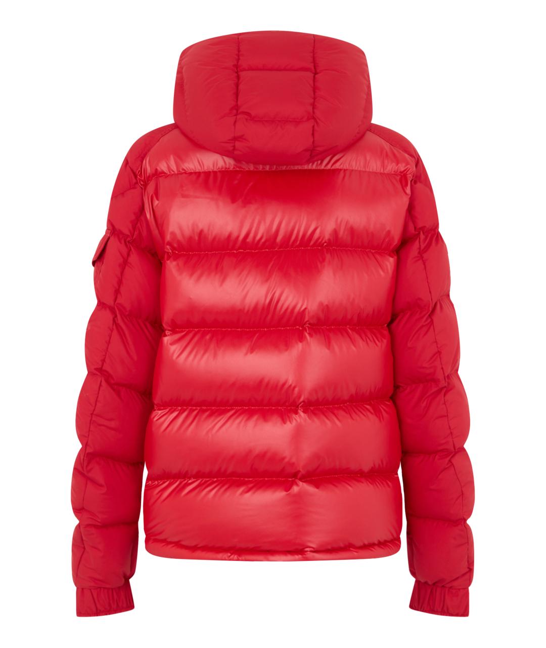 MONCLER Красный полиэстеровый пуховик, фото 2