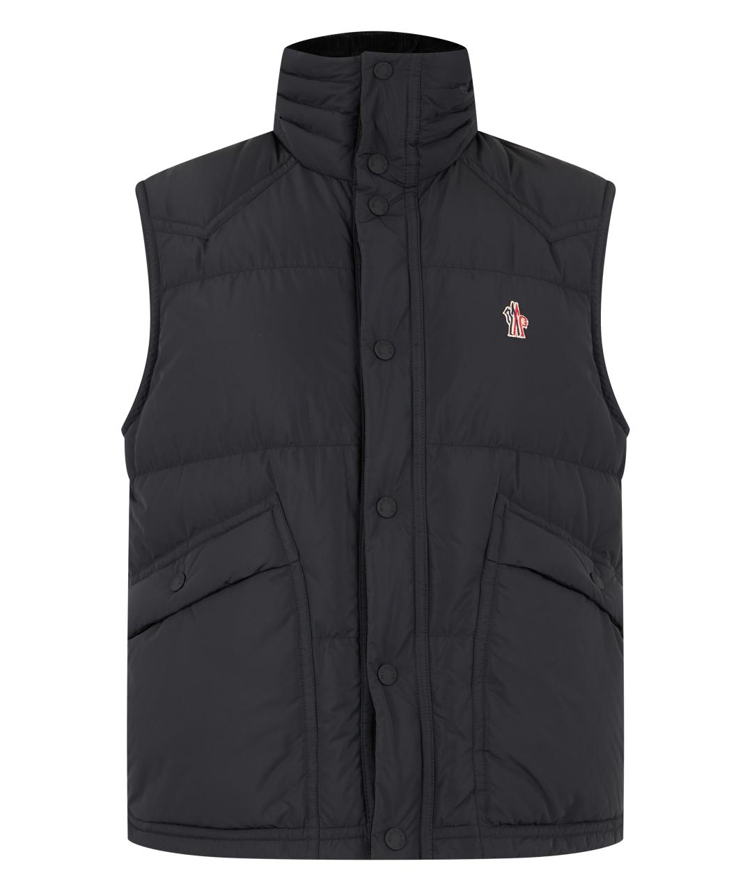 MONCLER GRENOBLE Черный синтетический жилет, фото 1