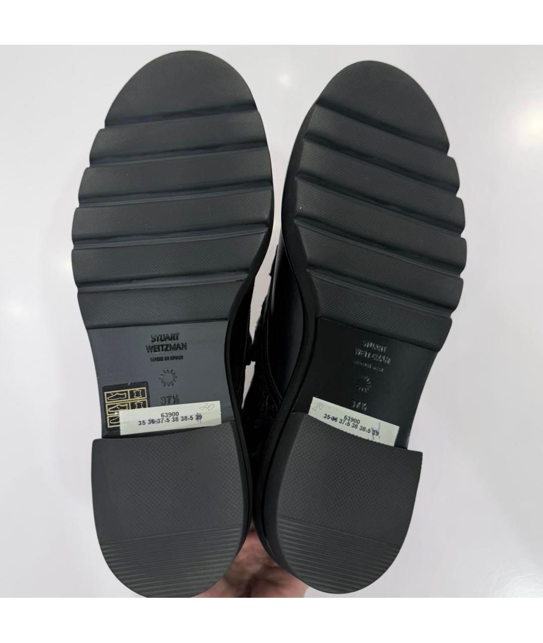 STUART WEITZMAN Черные кожаные ботинки, фото 7