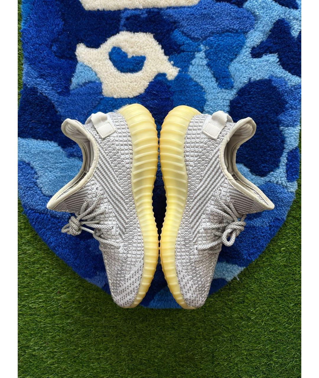 ADIDAS YEEZY Белые текстильные низкие кроссовки / кеды, фото 3