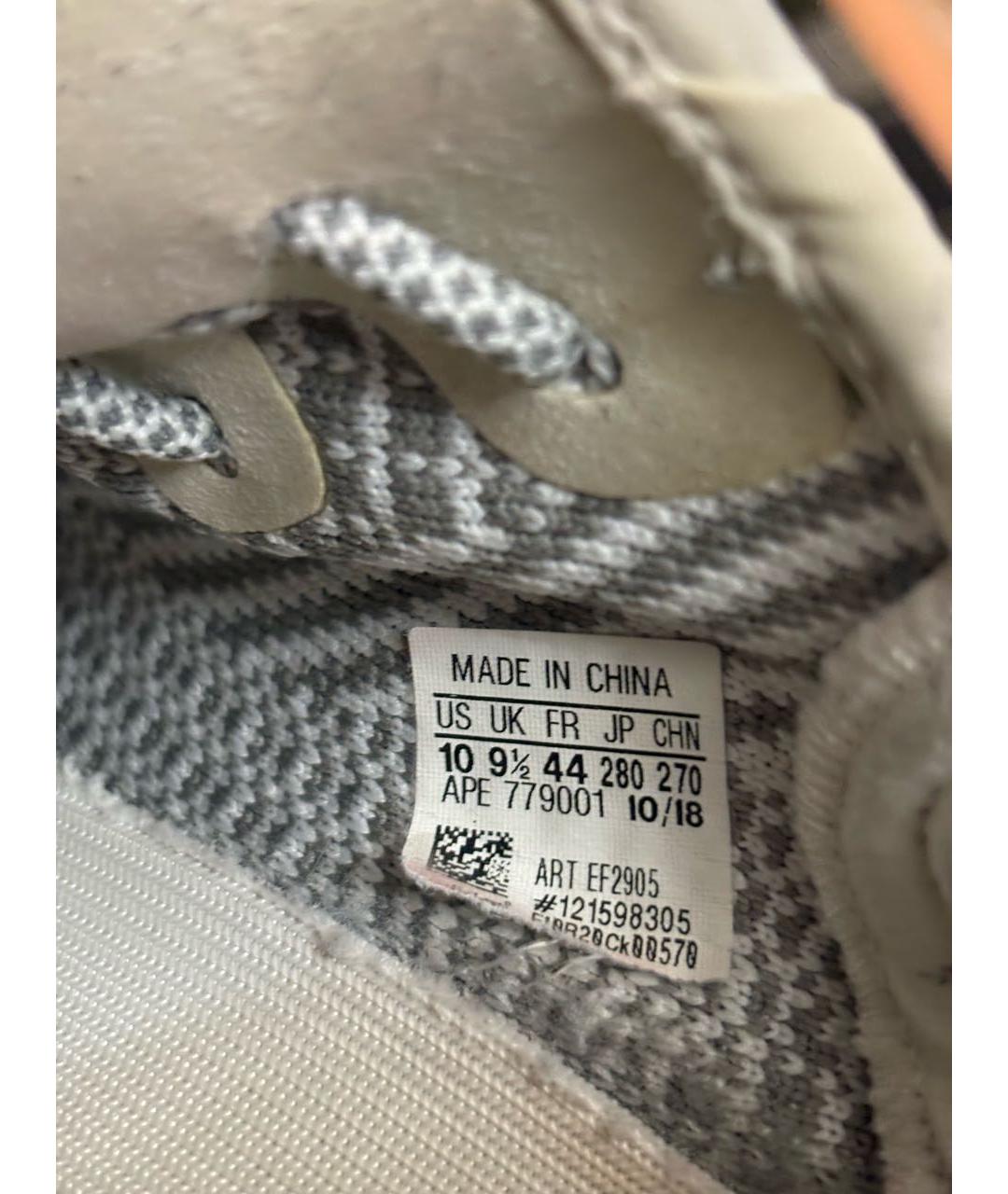 ADIDAS YEEZY Белые текстильные низкие кроссовки / кеды, фото 6
