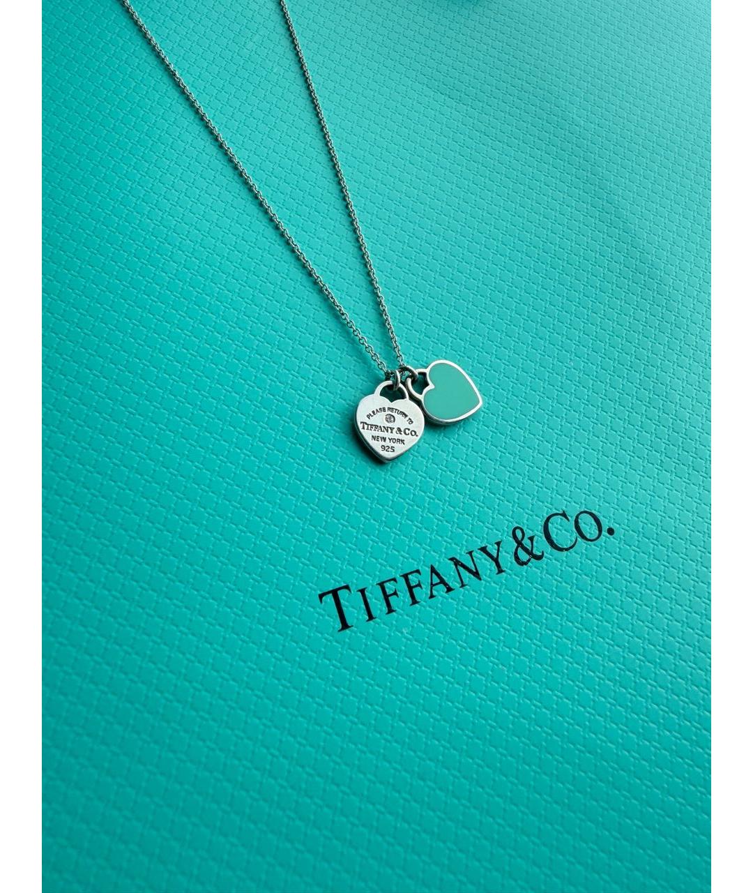 TIFFANY&CO Бирюзовое серебряное колье, фото 5